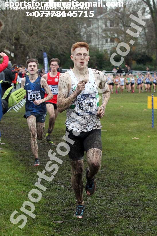 Mens under-20s, 2019 European Cross Country Trials and British Cross Challenge, Sefton Park, Liverpool.  Photo: David T. Hewitson/Sports for All Pics